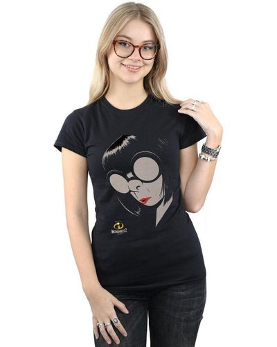 Disney The Incredibles Edna Cotton T-shirt - Black