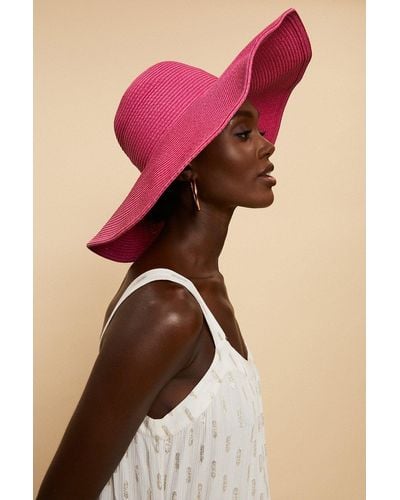 Wallis Fuchsia Floppy Beach Hat - Pink