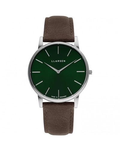 Llarsen Oliver Stainless Steel Fashion Analogue Watch - 147sfs3-swood20 - Green