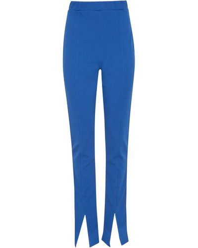 Long Tall Sally Tall Tapered Trousers - Blue