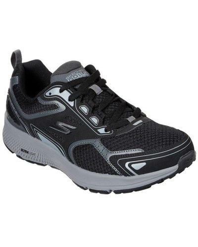 Skechers 'go Run Consistent Wide' Leather Trainers - Black