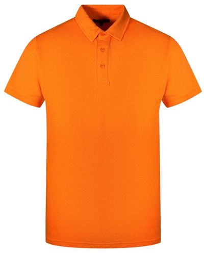 Class Roberto Cavalli Brand Logo Orange Polo Shirt