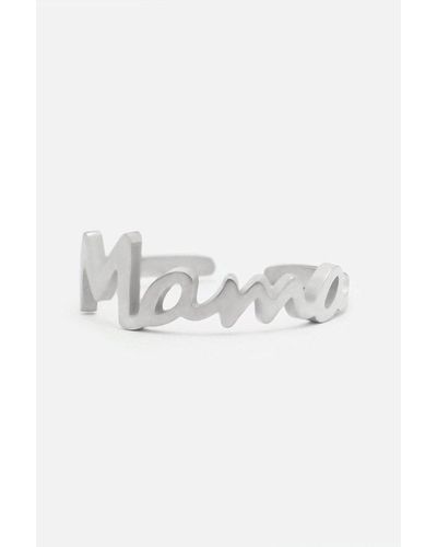 MUCHV Silver Adjustable Mama Ring - Metallic
