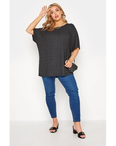 Yours Ribbed Swing Top - Blue