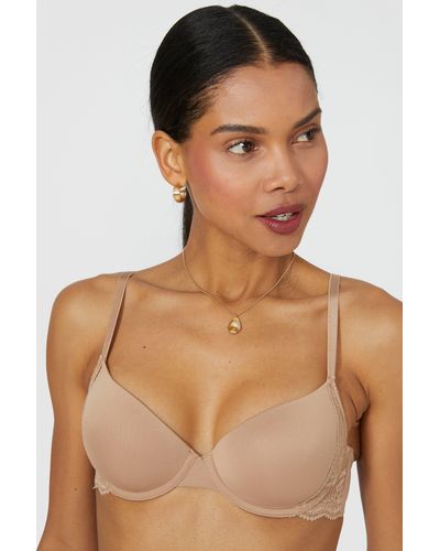 Oasis Gorgeous Smooth Lace T-shirt Bra - Brown