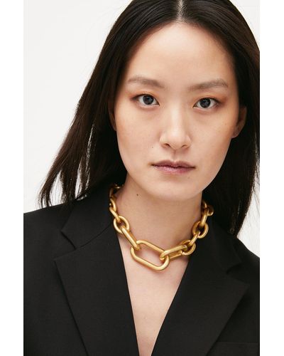 Karen Millen Gold Plated Chunky Necklace - Black