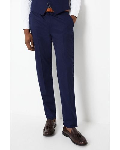Burton Slim Fit Blue 2 Button Suit Trouser