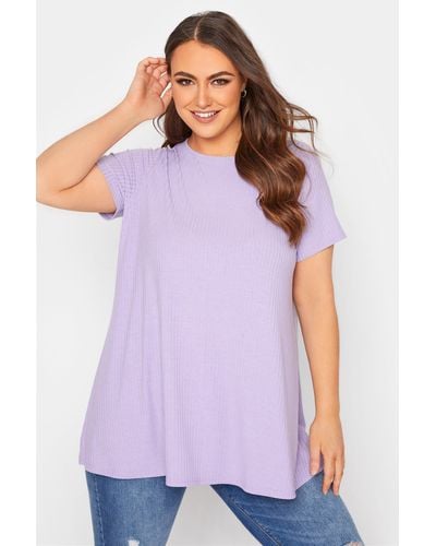 Yours Ribbed Swing Top - Purple