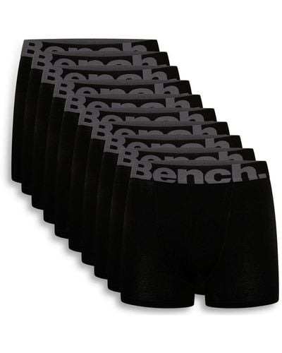 Bench 10 Pack 'putt' Cotton Rich Boxers - Black