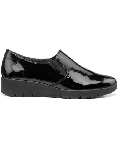 Hotter 'sutton' Demi Wedge Shoes - Black