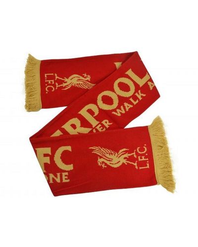 Liverpool Fc Knitted Jacquard Scarf - Red