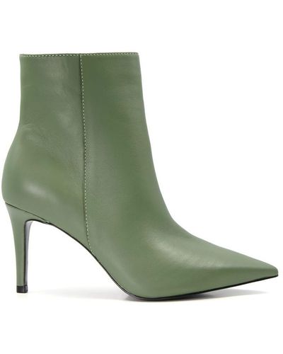 Dune 'oliyah' Leather Ankle Boots - Green