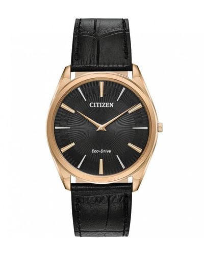 Citizen Stiletto Strap Stainless Steel Classic Eco-drive Watch - Ar3073-06e - Black