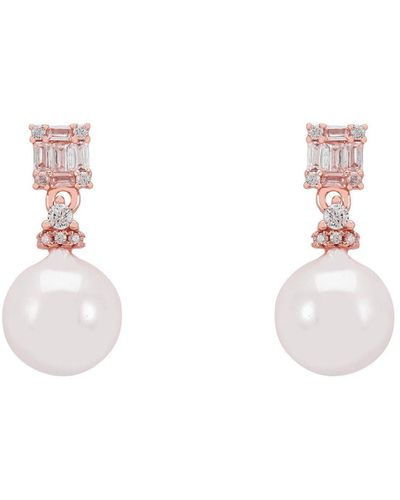 LÁTELITA London Delilah Pearl Earrings Rosegold - White