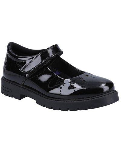 Hush Puppies 'sabrina Patent ' School Shoes - Black