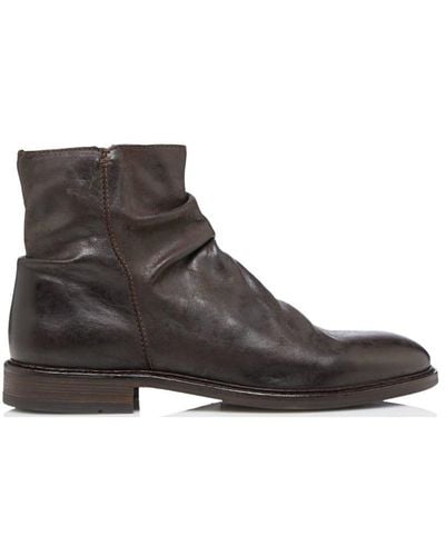 Bertie 'court' Leather Western Boots - Brown