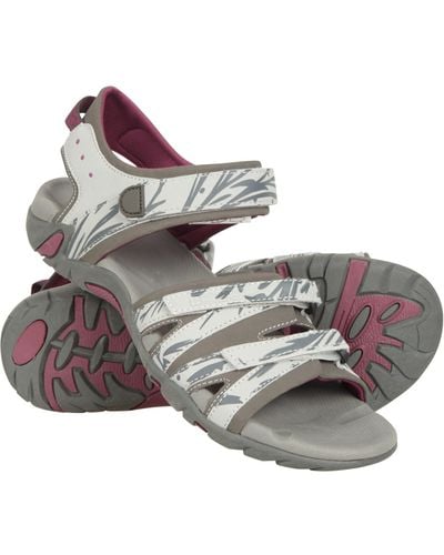 Mountain Warehouse Santorini Sandals Wide Fit Cushioned Lightweight - Grey