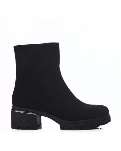 Moda In Pelle 'avelyn' Alcantara Ankle Boots - Black