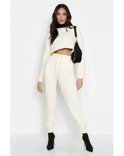 Boohoo Basic Regular Fit Joggers - White