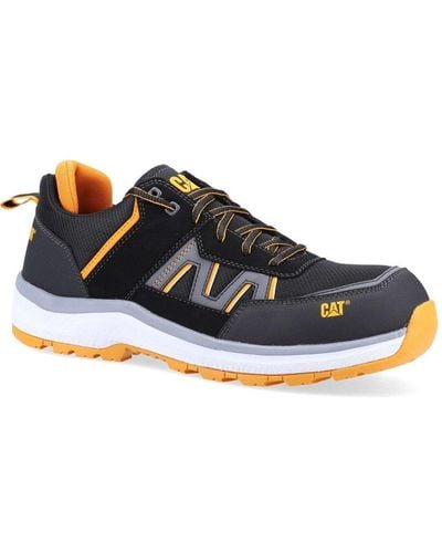 Caterpillar Accelerate Leather Safety Trainers - Orange
