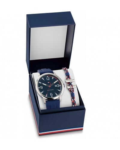 Tommy Hilfiger Essentials Watch And Nylon Bracelet Stainless Steel Watch - 2770141 - Blue