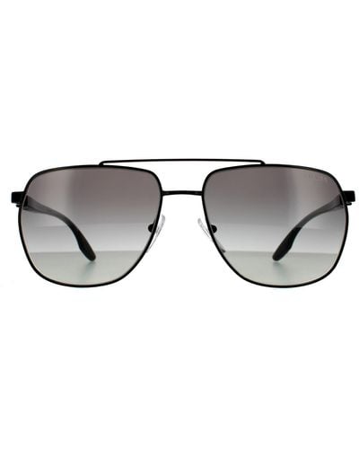 Prada Aviator Black Grey Gradient Sunglasses