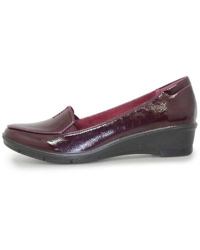 Lunar Elsbeth Leather Lined Casual Shoes - Purple