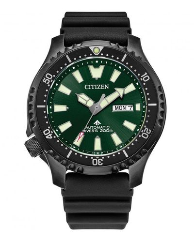 Citizen Automatic Dive Stainless Steel Classic Watch Ny0155-07x - Green