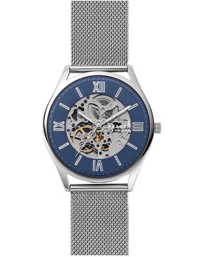 Skagen Holst Stainless Steel Classic Analogue Automatic Watch - Skw6733 - Blue
