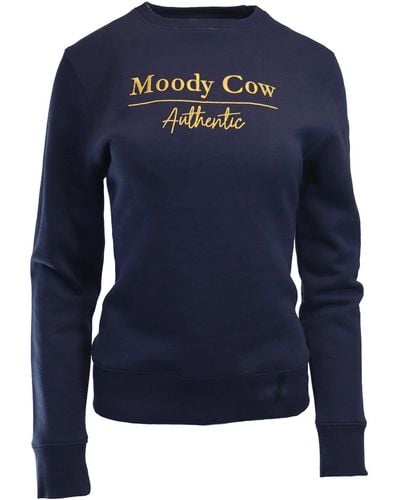 Raging Bull Moody Cow Authentic Crew Neck Sweat - Blue