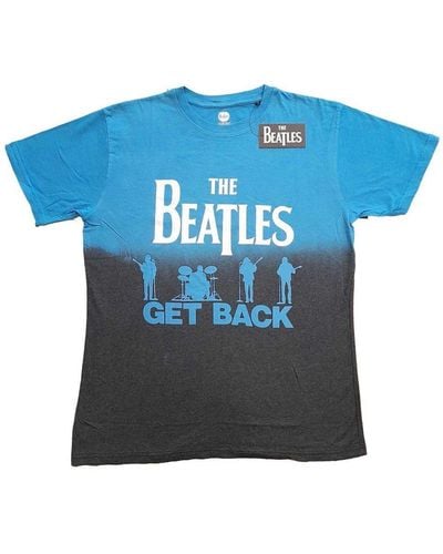 The Beatles Get Back Dip Dye T-shirt - Blue