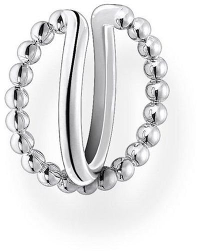 Thomas Sabo 'silver Criss Cross' Sterling Silver Singular Earring - Ec0023-001-21 - White