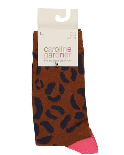Caroline Gardner 1 Pair Pack Bamboo Cotton Crew Socks - White