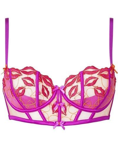 Ann Summers Kiss Me Quick Non Padded Balcony Bra - Pink