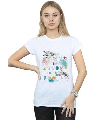 Star Wars Force Family Cotton T-shirt - Blue