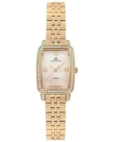 Continental Crystaline Gold Plated Stainless Steel Classic Watch - 20351-lt505891 - Metallic