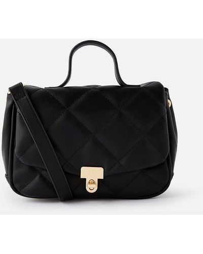Accessorize 'alani' Quilted Cross-body Bag - Black