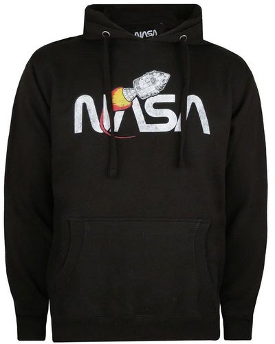 NASA Vintage Rocket Pullover Hoodie - Black