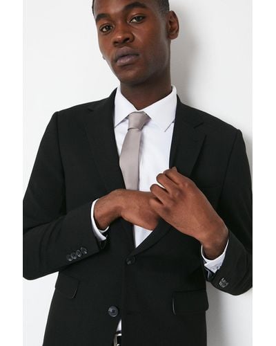 Burton Skinny Fit Black Essential Suit Jacket