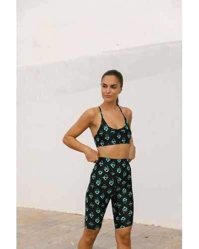 Dancing Leopard Akira Stretchy Cycling Shorts Breathable Gym Activewear Half Trousers - Black