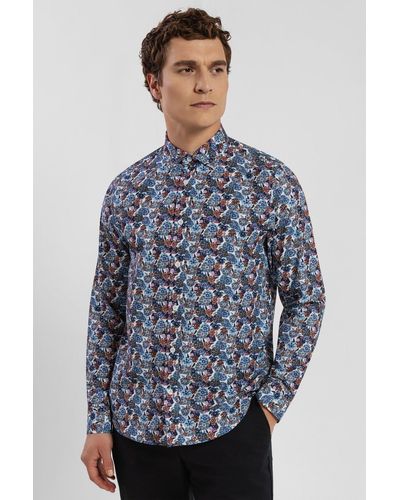 Steel & Jelly Limited Edition Blue Flower Slim Fit Shirt