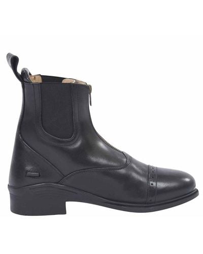 Dublin Evolution Zip Front Waterproof Leather Paddock Boots - Black