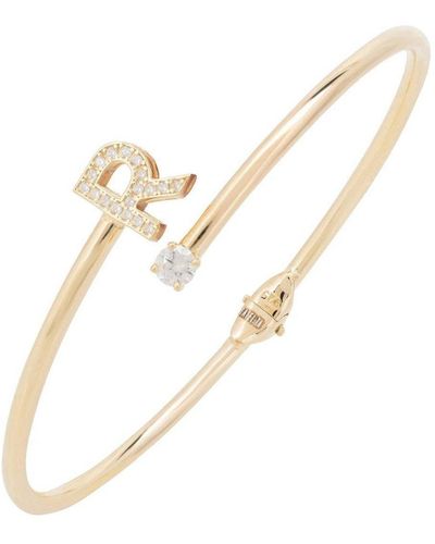 LÁTELITA London Initial Bangle Gold R - White