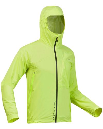 Quechua Decathlon Ultra-light Waterproof Rapid Hiking Jacket Fh 500 - Green