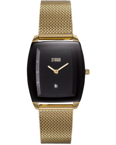 Storm Mini Zaire Gold Black Stainless Steel Watch - 47474/gd/bk