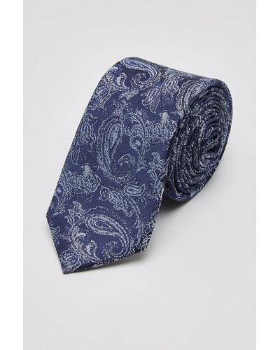 Burton Ben Sherman Paisley Tie - Blue