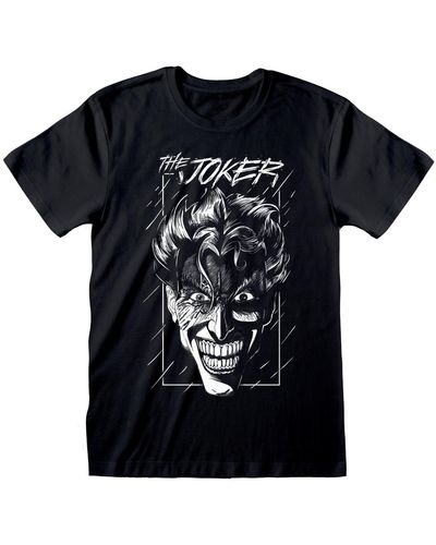 Dc Comics Batman Joker Sketch Men's T-shirt - Black