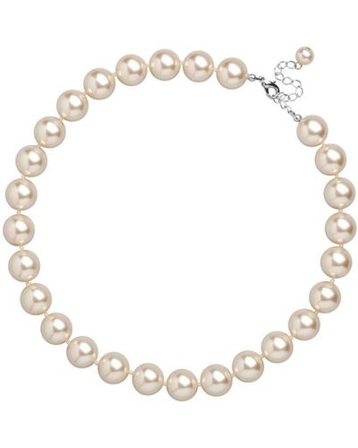 Jon Richard Silver Cream Pearl Necklace - Natural
