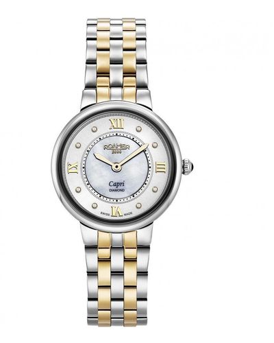 Roamer Capri Diamonds Plated Stainless Steel Luxury Watch - 859845 47 29 50 - Metallic