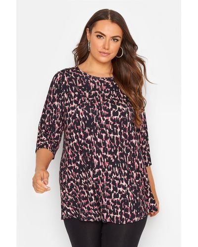 Yours Animal Print Swing Top - Red